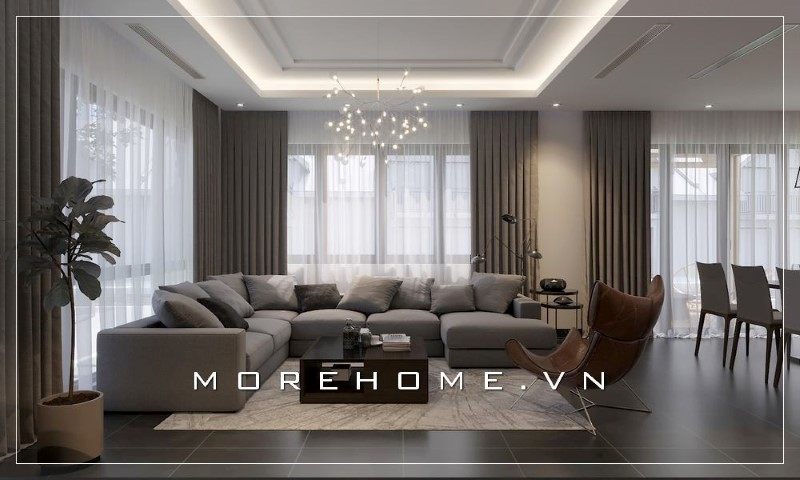 Kiểu dáng đơn giản của bàn trà tạo ra một ấn tượng tinh tế cho không gian sống của mỗi gia đình.